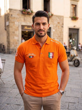 Orange Graphic Polo T-Shirt