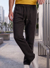 Black Regular Fit Track Pants