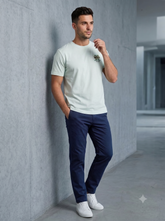 Men's Mint Green Graphic Print T-Shirt