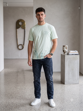 Men's Mint Green Safety Pin Graphic T-Shirt