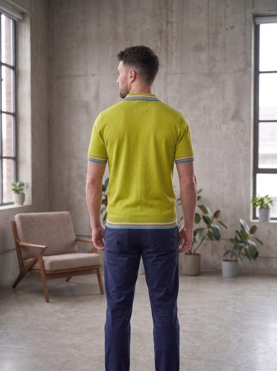 Lime Green Regular Fit Polo T-Shirt