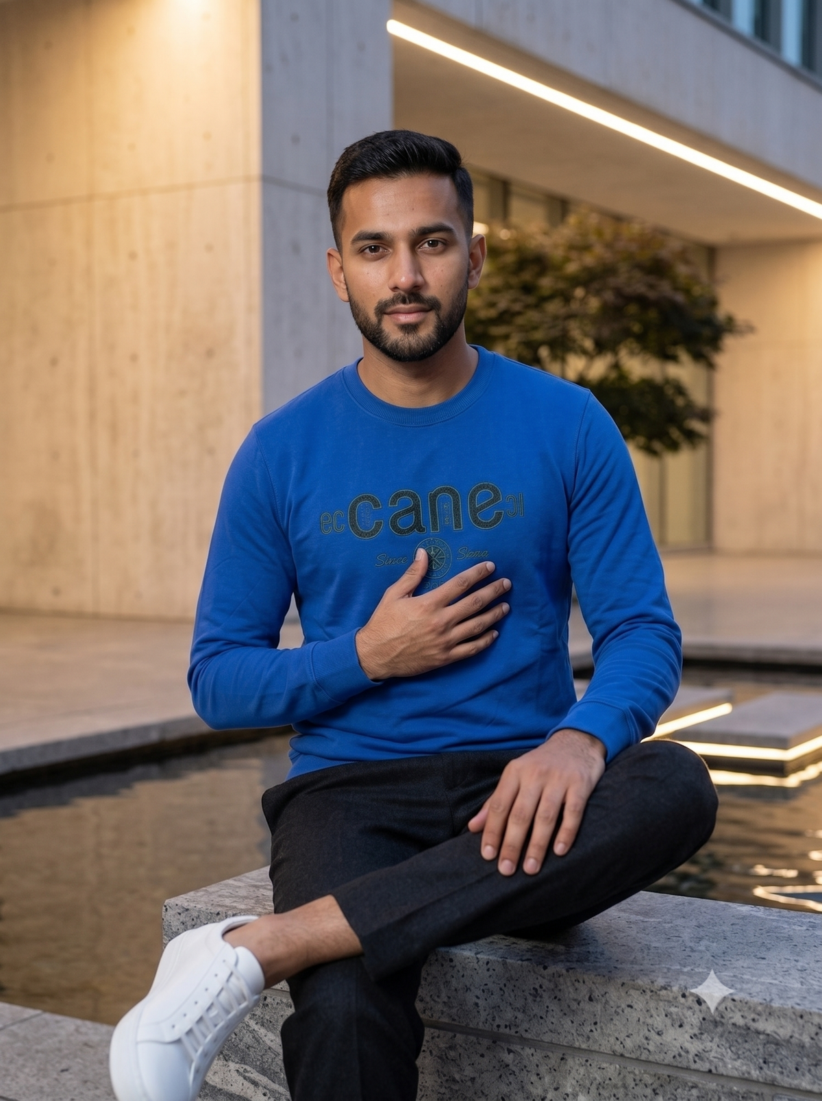 Men's Royal Blue "Cane" Graphic Sweatshirt